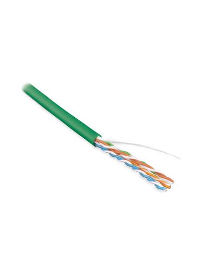 UUTP4-C5E-S24-IN-LSZH-GN-305 U/UTP кат.5е, 4 пары, 0,51 LSZH нг(А)-HF кабель витая пара Hyperline
