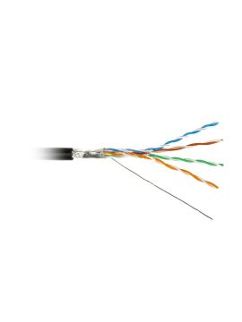 FUTP4-C5E-S24-OUT-PE-BK-500 F/UTP кат.5е, 4 пары, 0,51 PE кабель витая пара Hyperline